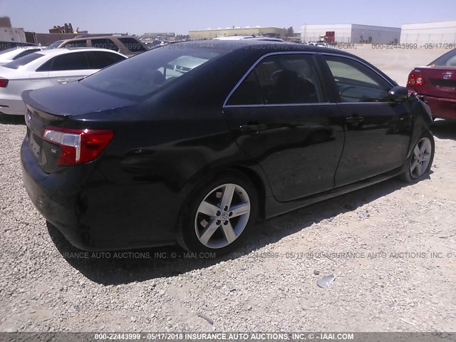 4T1BF1FK7CU072845 - 2012 TOYOTA CAMRY SE/LE/XLE BLACK photo 4