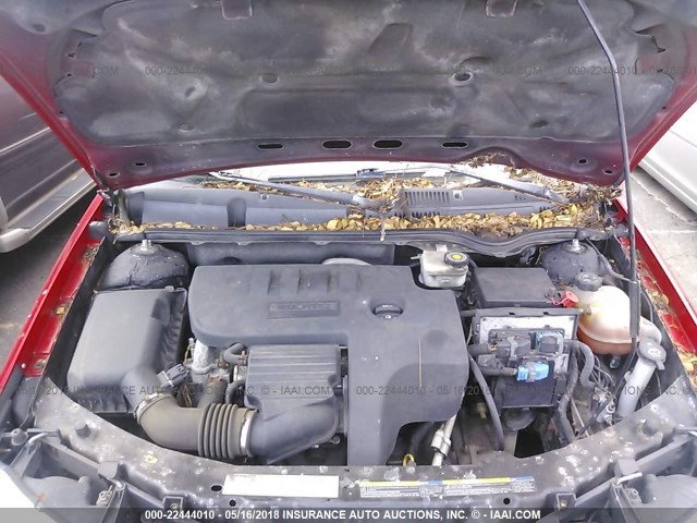 1G8AN12F25Z142117 - 2005 SATURN ION LEVEL 2 RED photo 10