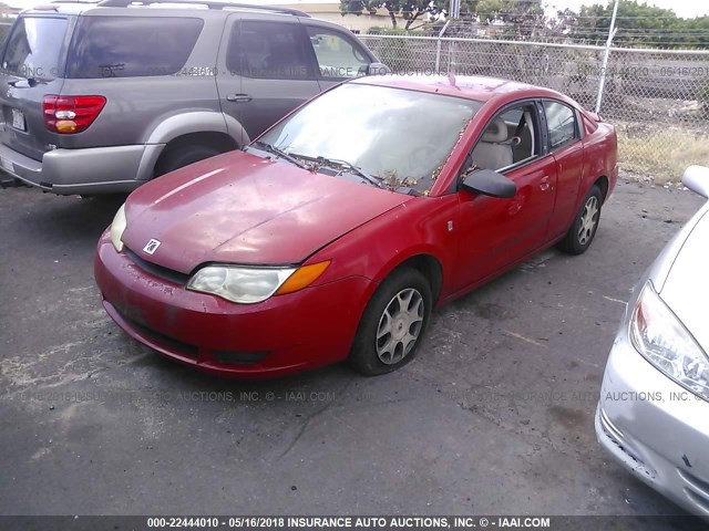 1G8AN12F25Z142117 - 2005 SATURN ION LEVEL 2 RED photo 2
