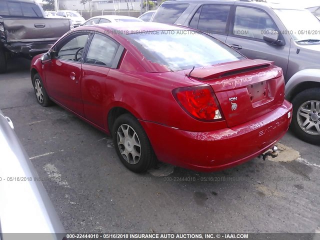 1G8AN12F25Z142117 - 2005 SATURN ION LEVEL 2 RED photo 3