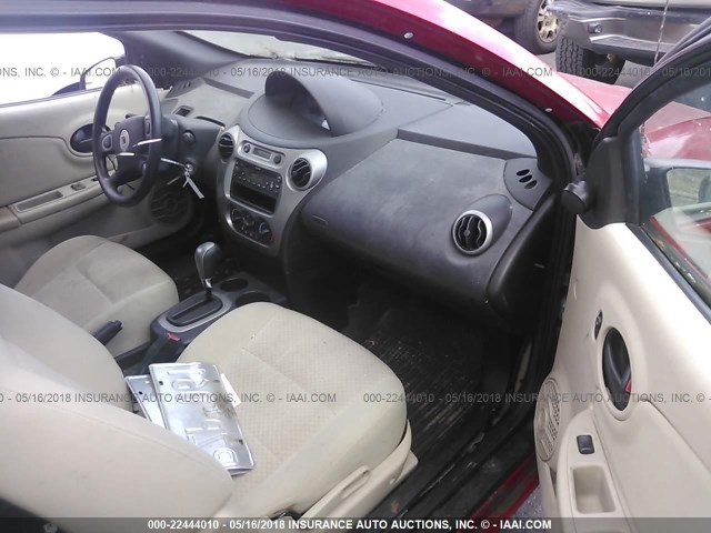 1G8AN12F25Z142117 - 2005 SATURN ION LEVEL 2 RED photo 5