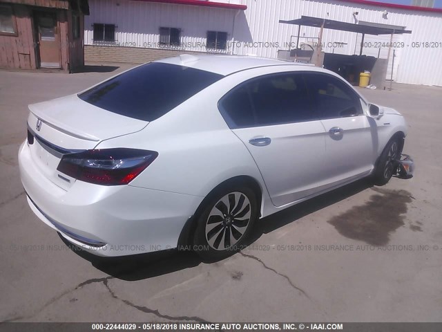 JHMCR6F53HC021507 - 2017 HONDA ACCORD HYBRID/EXL WHITE photo 4