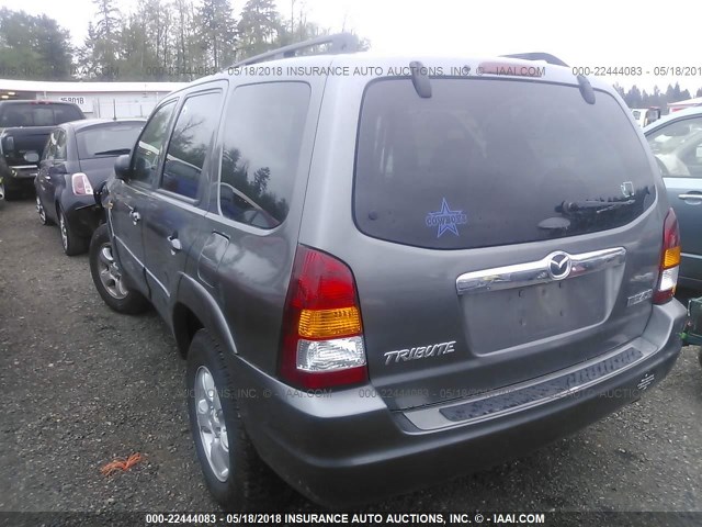 4F2CZ06154KM14663 - 2004 MAZDA TRIBUTE ES GRAY photo 3