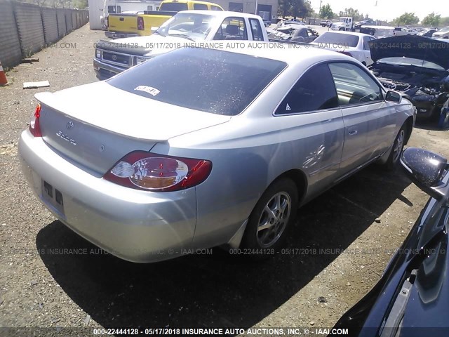 2T1CE22P13C022684 - 2003 TOYOTA CAMRY SOLARA SE SILVER photo 4