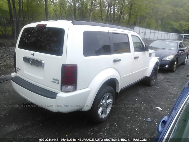 1D8GU58K77W613120 - 2007 DODGE NITRO SLT WHITE photo 4