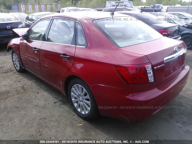 JF1GE61668H519580 - 2008 SUBARU IMPREZA 2.5I RED photo 3