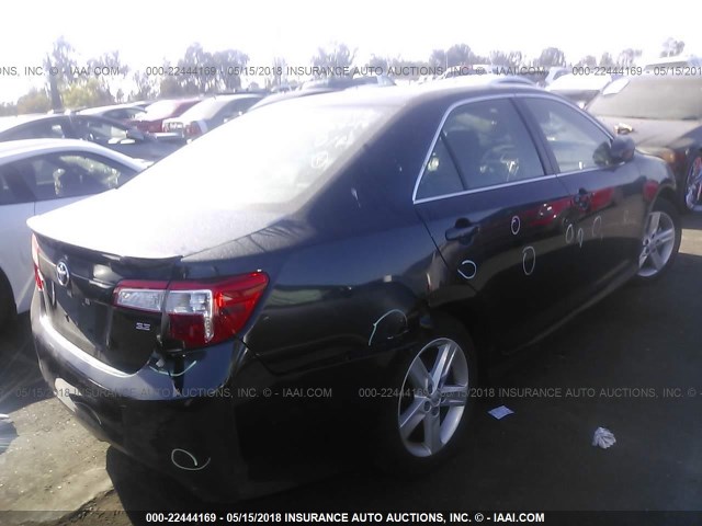 4T1BF1FK9EU360675 - 2014 TOYOTA CAMRY L/SE/LE/XLE Dark Blue photo 4