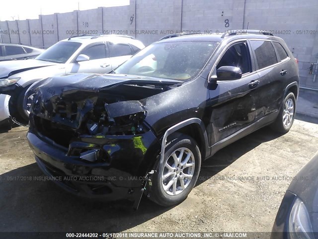 1C4PJMCB8GW214449 - 2016 JEEP CHEROKEE LATITUDE BLACK photo 2