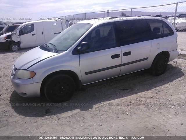 1D4GP24R15B187827 - 2005 DODGE GRAND CARAVAN SE SILVER photo 2