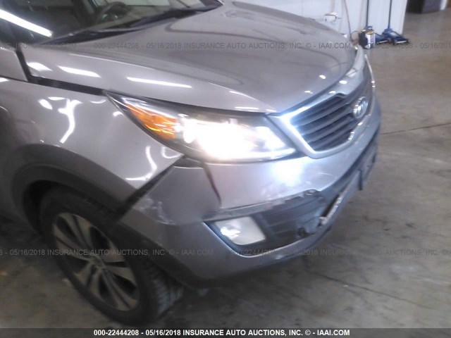 KNDPCCA27B7070922 - 2011 KIA SPORTAGE EX/SX GRAY photo 6