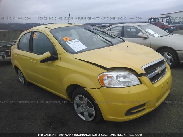 KL1TD5DE6AB055621 - 2010 CHEVROLET AVEO LS/LT YELLOW photo 1