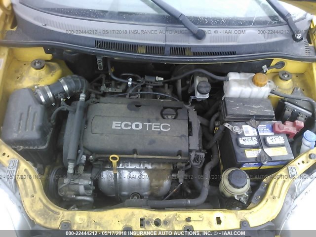 KL1TD5DE6AB055621 - 2010 CHEVROLET AVEO LS/LT 黄色 照片 10