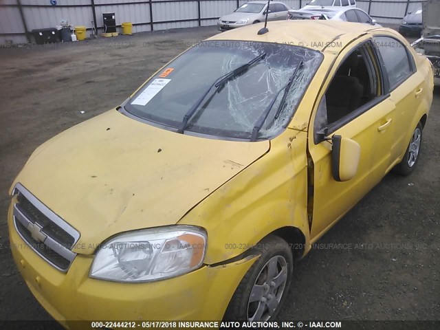 KL1TD5DE6AB055621 - 2010 CHEVROLET AVEO LS/LT YELLOW photo 6