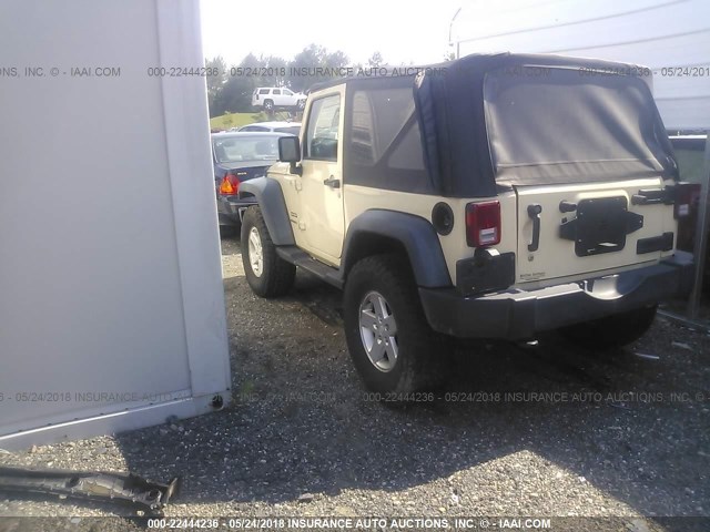 1J4GA2D1XBL610526 - 2011 JEEP WRANGLER SPORT CREAM photo 3