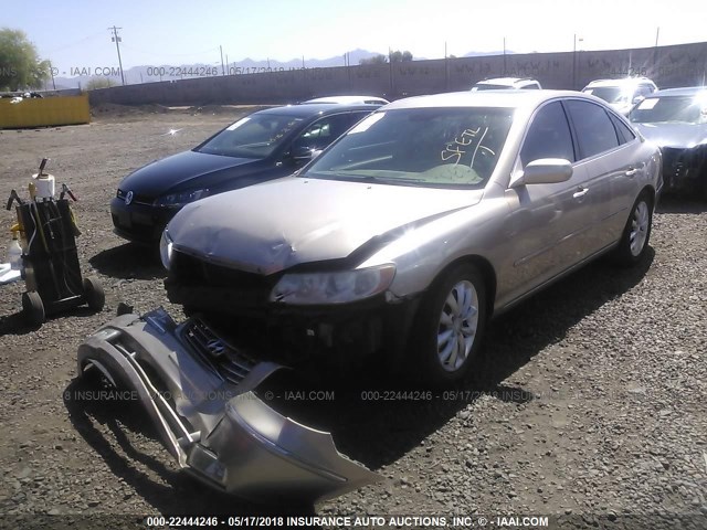 KMHFC46F96A123816 - 2006 HYUNDAI AZERA SE/LIMITED GOLD photo 2