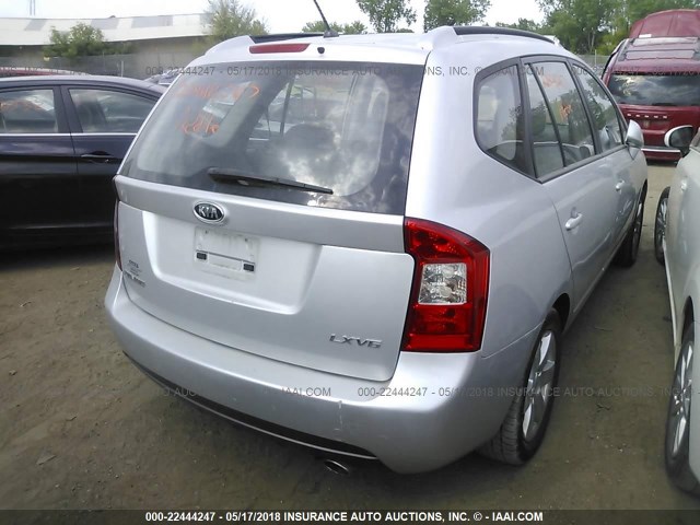 KNAFG526177110445 - 2007 KIA RONDO LX/EX SILVER photo 4