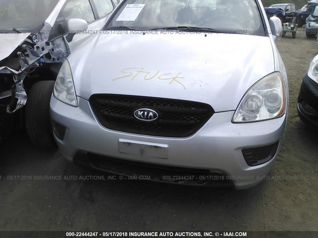 KNAFG526177110445 - 2007 KIA RONDO LX/EX SILVER photo 6