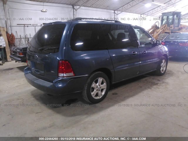 2FMZA52256BA11935 - 2006 FORD FREESTAR SEL BLUE photo 4