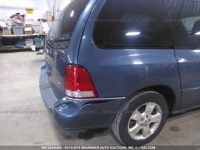 2FMZA52256BA11935 - 2006 FORD FREESTAR SEL BLUE photo 6