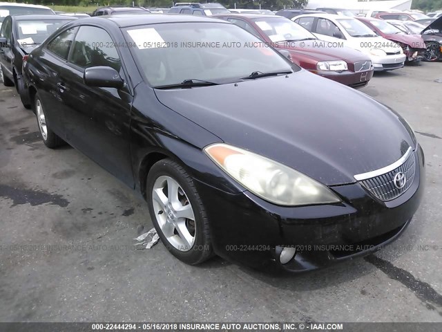 4T1CA30P05U056508 - 2005 TOYOTA CAMRY SOLARA SE/SLE BLACK photo 1