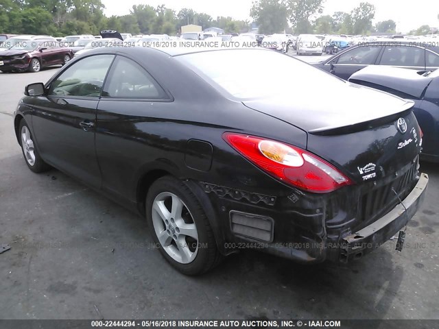 4T1CA30P05U056508 - 2005 TOYOTA CAMRY SOLARA SE/SLE BLACK photo 3