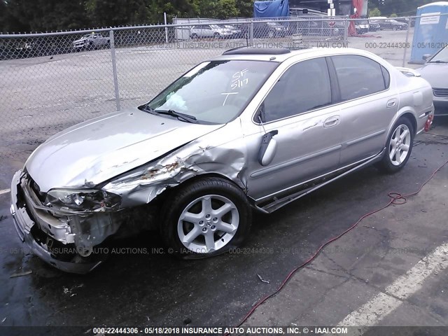 JN1DA31D53T517494 - 2003 NISSAN MAXIMA GLE/GXE/SE SILVER photo 2