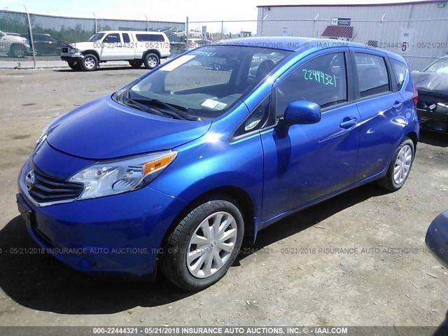 3N1CE2CPXEL416430 - 2014 NISSAN VERSA NOTE S/S PLUS/SV/SL BLUE photo 2