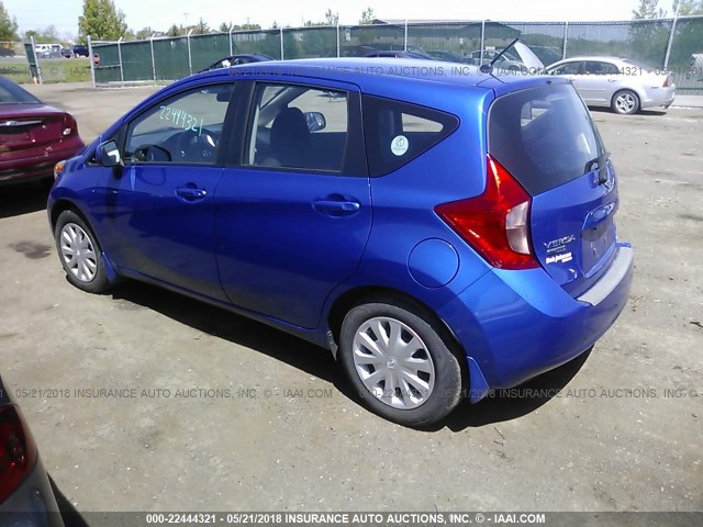 3N1CE2CPXEL416430 - 2014 NISSAN VERSA NOTE S/S PLUS/SV/SL BLUE photo 3
