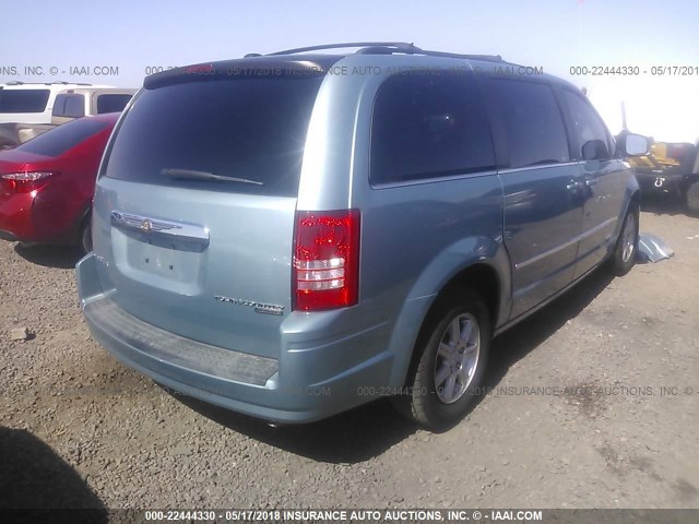 2A4RR5D12AR136841 - 2010 CHRYSLER TOWN & COUNTRY TOURING TURQUOISE photo 4