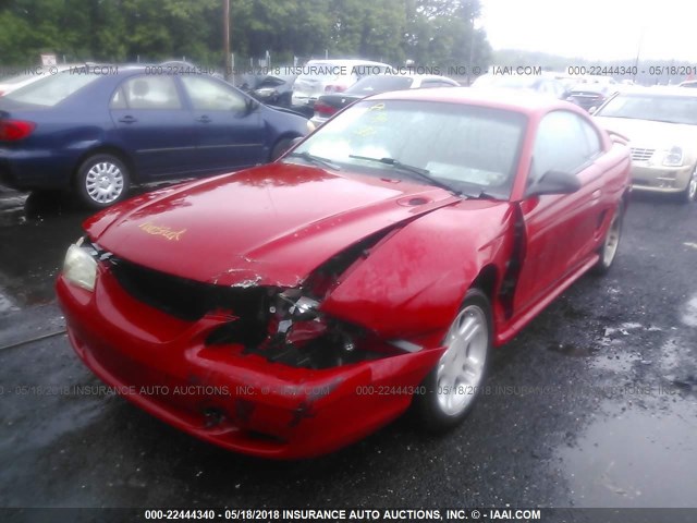 1FAFP42X3WF265367 - 1998 FORD MUSTANG GT RED photo 2