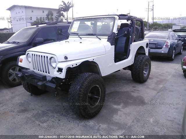 1J4FA49S63P337653 - 2003 JEEP WRANGLER / TJ SPORT WHITE photo 2