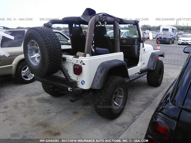 1J4FA49S63P337653 - 2003 JEEP WRANGLER / TJ SPORT WHITE photo 4