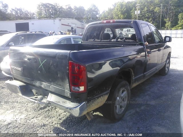 3D7HA18N12G125471 - 2002 DODGE RAM 1500 BLACK photo 4