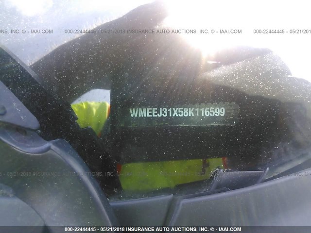 WMEEJ31X58K116599 - 2008 SMART FORTWO PURE/PASSION WHITE photo 9