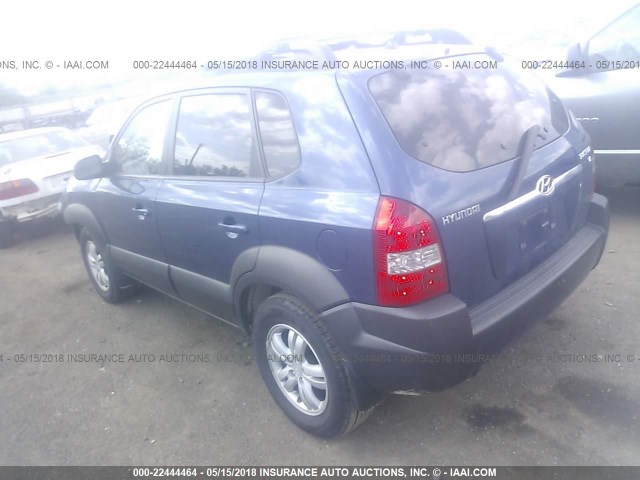 KM8JN12D66U319704 - 2006 HYUNDAI TUCSON GLS/LIMITED BLUE photo 3