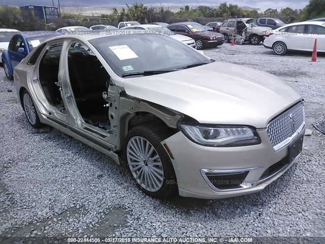 3LN6L5F97HR607461 - 2017 LINCOLN MKZ RESERVE ოქროსფერი ფოტო 1