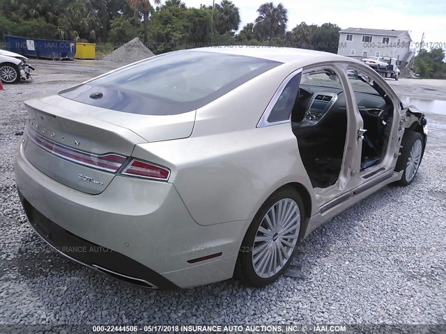 3LN6L5F97HR607461 - 2017 LINCOLN MKZ RESERVE ოქროსფერი ფოტო 4