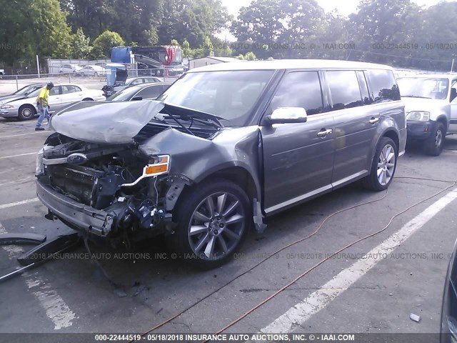 2FMHK6DT1ABD00548 - 2010 FORD FLEX LIMITED GRAY photo 2