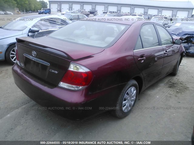 4T1BE32K65U061195 - 2005 TOYOTA CAMRY LE/XLE/SE წითელი ფოტო 4