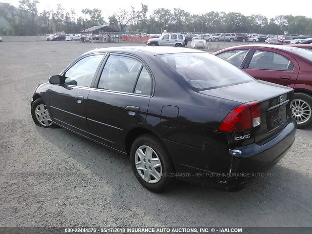 1HGES16305L022806 - 2005 HONDA CIVIC DX VP 黑色 照片 3