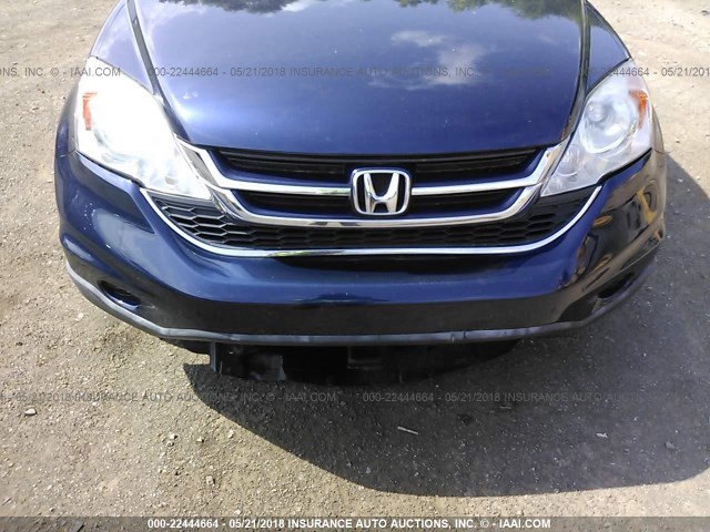 5J6RE4H72BL118869 - 2011 HONDA CR-V EXL BLUE photo 6