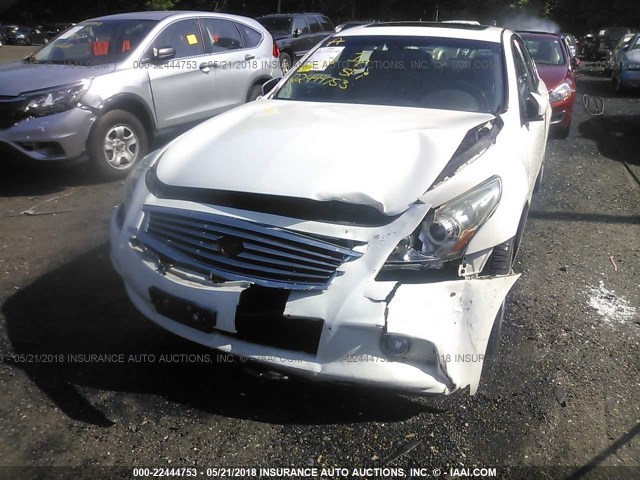 JN1CV6AP5AM202374 - 2010 INFINITI G37 SPORT WHITE photo 6