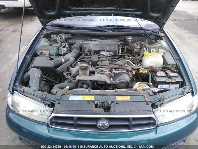 4S3BK4351X6316340 - 1999 SUBARU LEGACY L/30TH ANNIVERSARY L GREEN photo 10