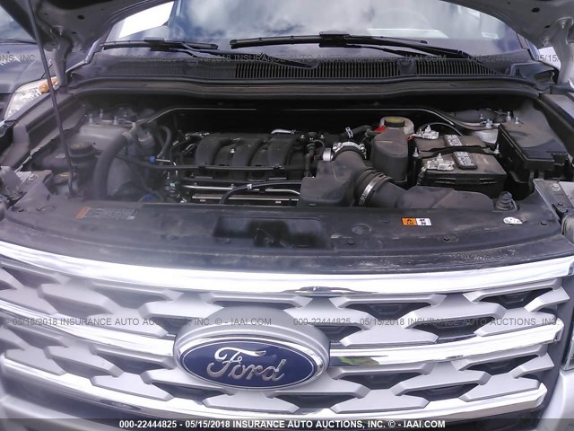 1FM5K7F88JGA37940 - 2018 FORD EXPLORER LIMITED SILVER photo 10