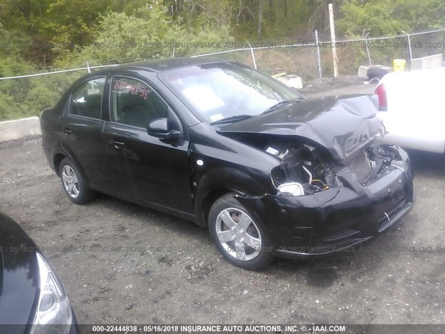 KL1TD56658B240694 - 2008 CHEVROLET AVEO LS BLACK photo 1