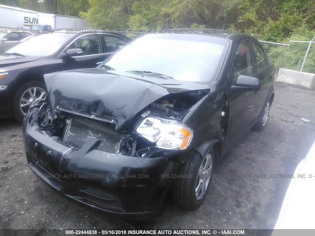 KL1TD56658B240694 - 2008 CHEVROLET AVEO LS BLACK photo 2