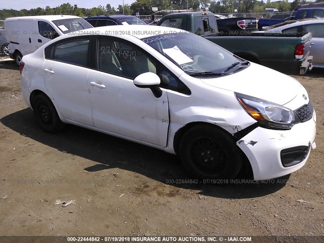 KNADM4A36D6106748 - 2013 KIA RIO LX WHITE photo 1