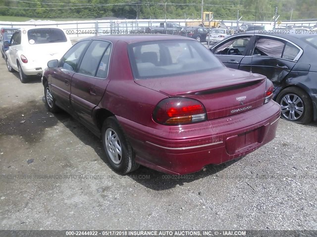 1G2NE52T1VM559928 - 1997 PONTIAC GRAND AM SE RED photo 3