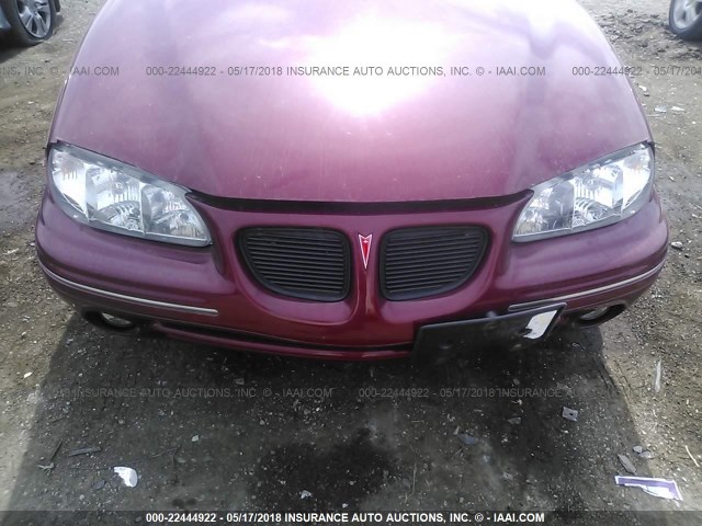 1G2NE52T1VM559928 - 1997 PONTIAC GRAND AM SE RED photo 6