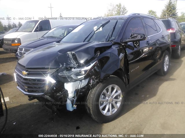 2GNAXJEV9J6140560 - 2018 CHEVROLET EQUINOX LT BLACK photo 2